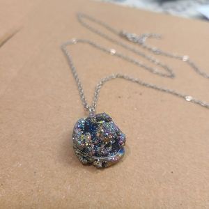 Rainbow geode necklace ✨️